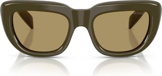 Prada 0pr D07s Oversized Rectangular Acetate Sunglasses