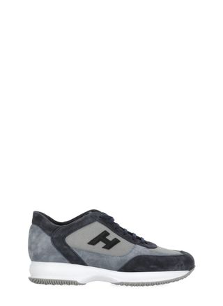 Hogan Blue Interactive Suede-Fabric Sneakers