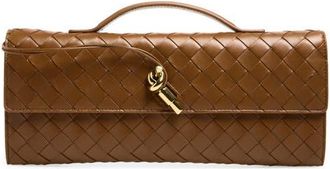 Bottega Veneta Long Andiamo Intrecciato Clutch Bag in 2599 Amber-M Brass at Nordstrom