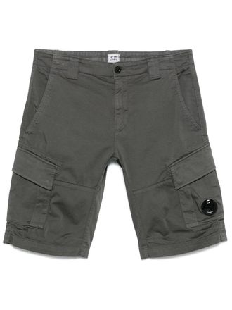 C.P. Company satin cargo shorts - men - Spandex/Elastane/Cotton - 48 - Grey