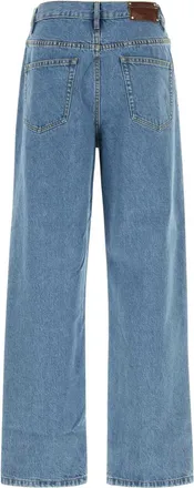 Dries Van Noten Mens Denim Pine Den Jeans Lightblue Exterior: Cotton Pantaloni Trousers