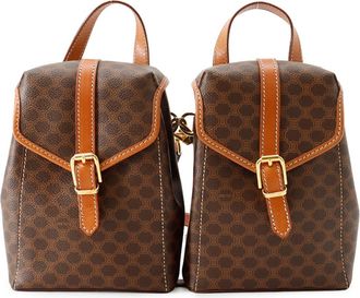 Celine Macadam Brown Pvc Leather Backpack (Pre-Owned)