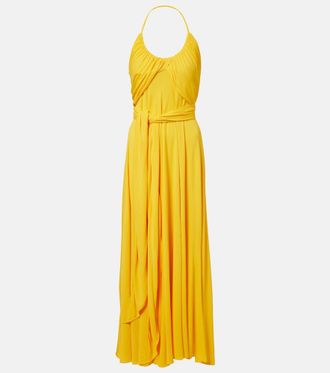 Alaia Ala&iuml;a Vestido largo de jersey drapeado