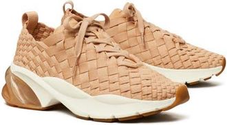 Tory Burch Good Luck Woven Sneaker in Vintage Blush at Nordstrom, Size 10.5