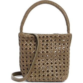 Madewell The Handwoven Cane Mini Bag in Pressed Sage at Nordstrom Rack