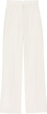 Ami Pantalon Chino Natural - Dames - Wijde Broeken - Wit - M - Katoen - Broeken