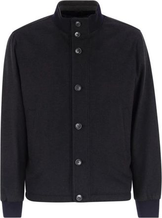 Herno Button-Up Bomber Jacket - Heren - Bomber jackets - Blauw - 3XL - Jassen