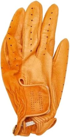 Herm&egrave;s Pre-owned Accessories, female, Orange, Size: ONE SIZE Pre-owned Nubuck H Logo One-Handed Golf Glove 6 1/2