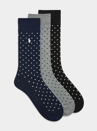 Polo Ralph Lauren Mens Dotted socks 3-pack