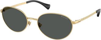 Ralph Lauren Ra 4148 Ovalen Zonnebril - Dames - Zonnebrillen - Geel - 55 MM - Accessoires