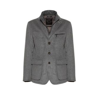 Gimos Blazer in flanella di lana- cashmere e seta - - Jackets - Uomo - Grigio - 3XL