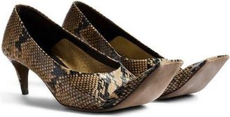 Khaite Marlene Foldable Square Toe Pump in Taupe at Nordstrom, Size 36.5