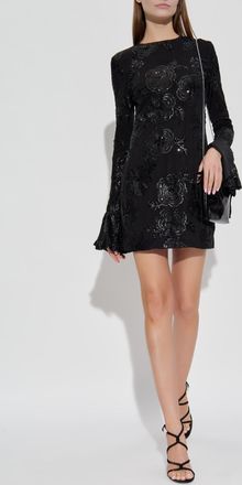 Rotate Sequin Dress, Womens, Black
