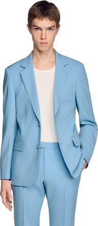 Sandro Wool suit jacket in Sky Blue at Nordstrom, Size 44