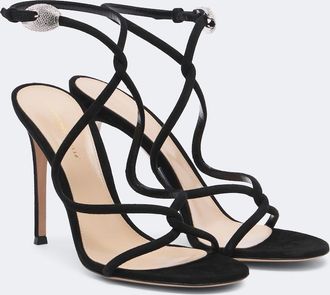 Gianvito Rossi Jungle Mamba embellished suede sandals