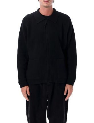 Universal Works Relaxed Fit Eco Wool Zip Cardigan with Raglan Sleeves