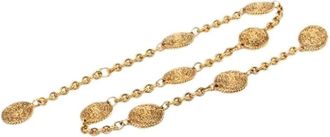 Chanel Pre-owned Belts, female, Yellow, Size: ONE SIZE Pre-owned Metal Chain Hook Belt