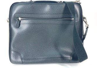 Louis Vuitton Ardoise Black Taiga Leather Handbag Shoulder Bag (Pre-Owned)