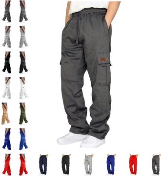 Generic Mens Sweatpants with Pockets Baggy Cargo Joggers for Men Plus Size Drawstring Waist Open Leg Big and Tall Workout Pants Athletic Sweat Pants(01 Jogger