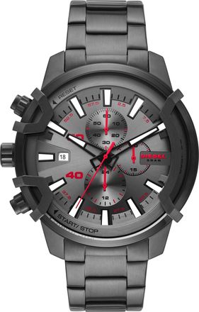 Diesel Mens Griffed Chronograph, Gunmetal-Tone Stainless Steel Watch