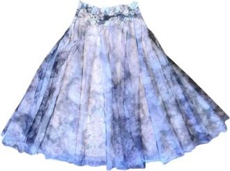 Olvi's Womens Floral Soft Tulle Midi Skirt In Shadow Rose