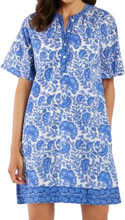 Jude Connally Hollis Mini Dress In Sapphire Garden White