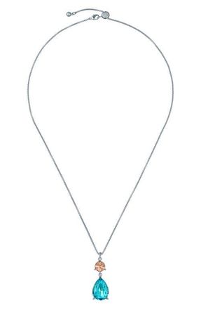 Ted Baker Tearsa Crystal Teardrop Pendant Necklace in Metallic Silver at Nordstrom