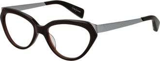 Yohji Yamamoto Bruine Cat Eye Optische Monturen - unisex - Brillen - Zwart - ONE Size - Accessoires