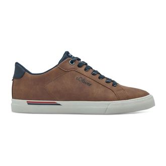 s.Oliver Sneakers, male, Brown, 8 UK, Brown Laceup Trainers for Men