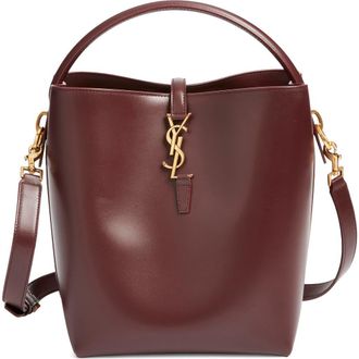 Saint Laurent Le 37 Leather Bucket Bag in Rouge Cabernet at Nordstrom