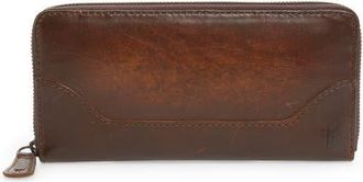 Frye Melissa Leather Wallet in Dark Brown at Nordstrom