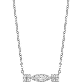 Bony Levy Maya Diamond Cluster Bar Pendant Necklace in 18K White Gold at Nordstrom Rack