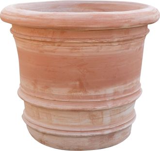 Biscottini International Jarr&oacute;n De Terracota Lisa 50x44 Cm Jardinera De Jard&iacute;n Hecha A Mano Made In Italy Macetas Decorativas Antihielo Para Balc&oacute;n