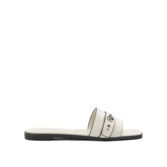 Tory Burch Tory Burch, Sliders, female, White, Size: 6 1/2 US Leather Sandals