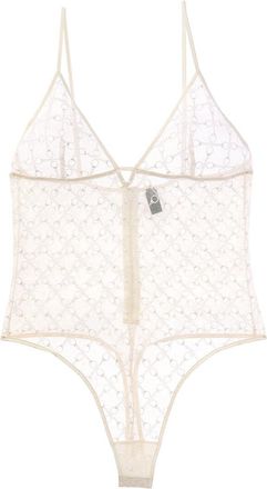 Kiki De Montparnasse Kiki De Montparnasse Bonding Silk-Trim Bodysuit