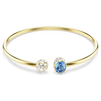 Swarovski Chroma Bangle, Mixed Cuts, Multicolored, 18K Gold Finish