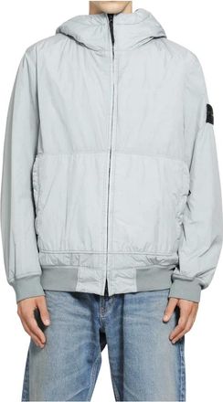 Stone Island Crinkle Reps NY Jacket - male - Stone Island - Bomber Jackets - Gray - L - Jackets