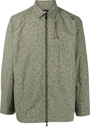 maharishi Giacca-camicia con stampa geometrica - Verde