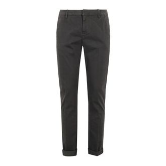 Dondup Broeken, Heren, Grijs, W33, Katoen, Gabardine Gaubert Broek