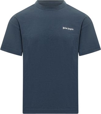 Palm Angels Blue Crew Neck T-Shirt