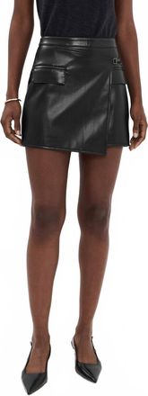 Paige Isca Faux Leather Skirt In Black