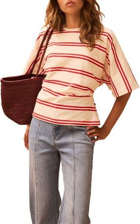 Mint Velvet Striped Batwing T-Shirt in Red at Nordstrom, Size X-Small