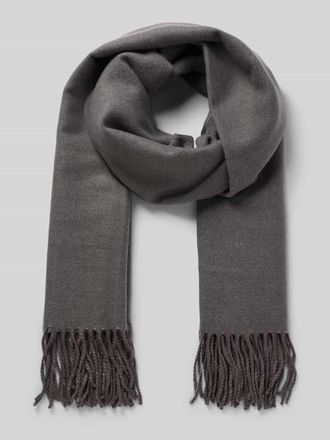 Kurt Beines Schal mit Fransen in Anthrazit, Größe 1