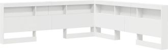 vidaXL Storage Headboard with Shelf White 200 cm Engineered Wood vidaXL