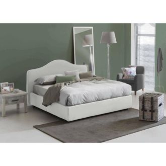 Talamo Italia Talamo Italia - Dmora - Letto matrimoniale Dabda, Letto contenitore con rivestimento in tessuto, 100% Made in Italy, Apertura frontale, con materasso