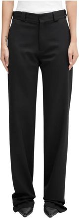 VETEMENTS Gevormde Pantalon - Dames - Straight fit broeken - Zwart - S - Wol - Broeken