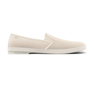 Rivieras Shoes Classic Cotton Canvas Slip-On Loafer in Beige at Nordstrom, Size 36