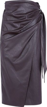 Elisabetta Franchi Skirt Wrap Around Go21866e2 Ev9 Dark Chocolate
