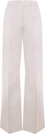 SA SU PHI Andrea straight-leg trousers - women - Silk/Wool - 42 - White
