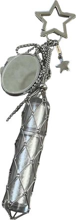 Generic Lipstick Holder Keychain - 2 in 1 Portable Keychain | Lip Gloss Holder with Mirror | for Women Girls Storage Home Travel Commuting